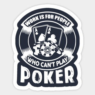 Funny Poker Shirt Sticker